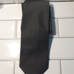 duck head black tie with white dots 100% silk